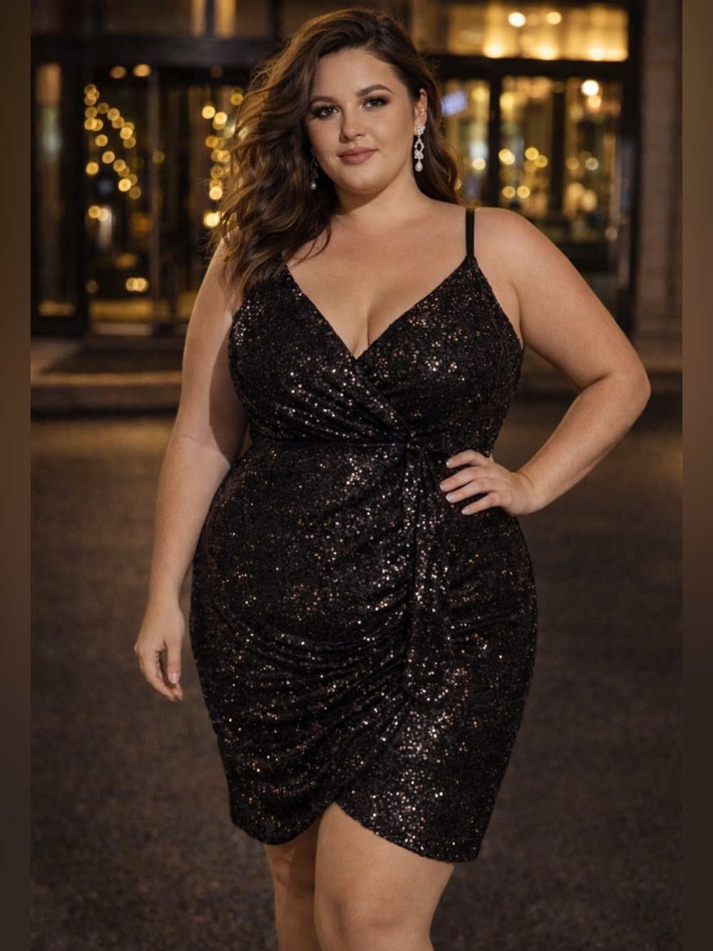 GRACE KARIN NWT Glitter Sequin Mini Dress XXL Spaghetti Straps Sparkle Party H